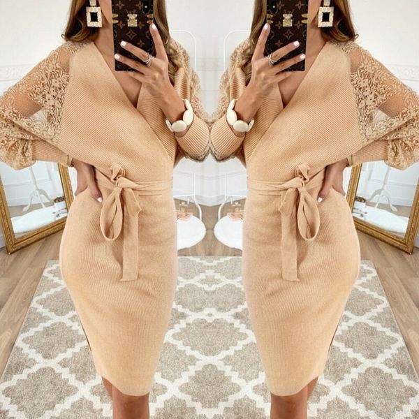 women knitted mini autumn winter ladies khaki sweater long sleeve vintage club dress 201127, Black;gray
women knitted mini autumn winter ladies khaki sweater long sleeve vintage club dress 201127, Black;gray