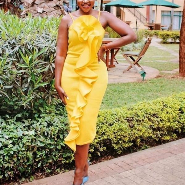 women yellow party bodycon dress sleeveless ruffles slim spaghetti strap fashion sheath plus size female vestidos robes new1, Black;gray
women yellow party bodycon dress sleeveless ruffles slim spaghetti strap fashion sheath plus size female vestidos robes new1, Black;gray