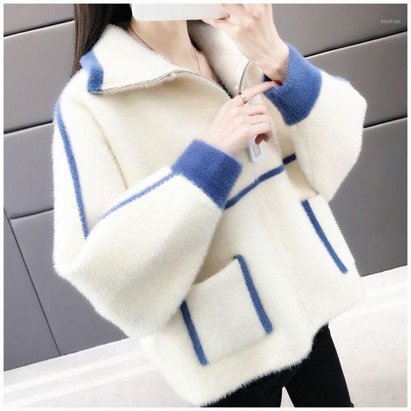 short mink wool sweater women's 2020 autumn winter fashion new style loose long-sleeved knitted cardigan trend 2281, White
short mink wool sweater women's 2020 autumn winter fashion new style loose long-sleeved knitted cardigan trend 2281, White
