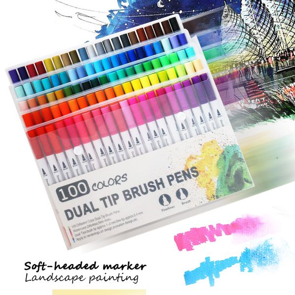 12/48/60/72/100/120 colors fineliner dual tip brush art marker pen watercolor pens for drawing painting calligraphy art supplies
12/48/60/72/100/120 colors fineliner dual tip brush art marker pen watercolor pens for drawing painting calligraphy art supplies