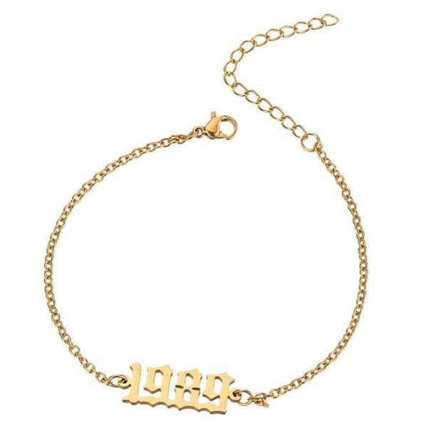 stainless steel year of birth bracelets the shape of 1980 to 2000 anniversary bracelet for women, Black
stainless steel year of birth bracelets the shape of 1980 to 2000 anniversary bracelet for women, Black