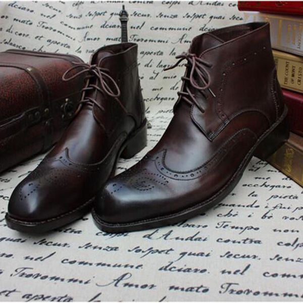 sipriks calf leather dark brown brogue shoes boots mens classic lace up ankle boot square toe wingtip casual sewing welted, Black
sipriks calf leather dark brown brogue shoes boots mens classic lace up ankle boot square toe wingtip casual sewing welted, Black