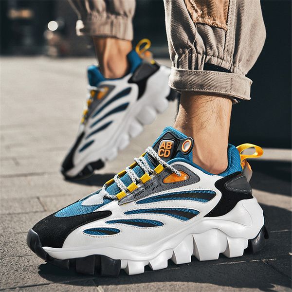 male leisure casual dad shoes breathable fall rugged woven footwear fashion shoes for men balmorals superfiber upper clunky sneakers, Black 
male leisure casual dad shoes breathable fall rugged woven footwear fashion shoes for men balmorals superfiber upper clunky sneakers, Black