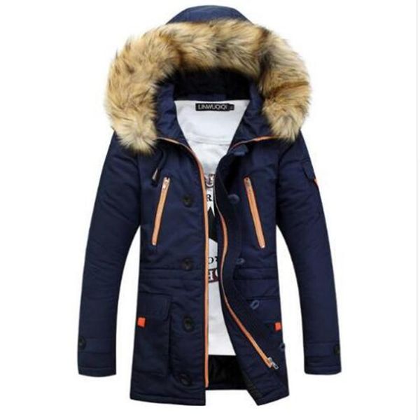 men's down & parkas winter jacket men brand casual warm parka fashion detachable fur hooded collor thicken man jackets outwears size s-, Black
men's down & parkas winter jacket men brand casual warm parka fashion detachable fur hooded collor thicken man jackets outwears size s-, Black