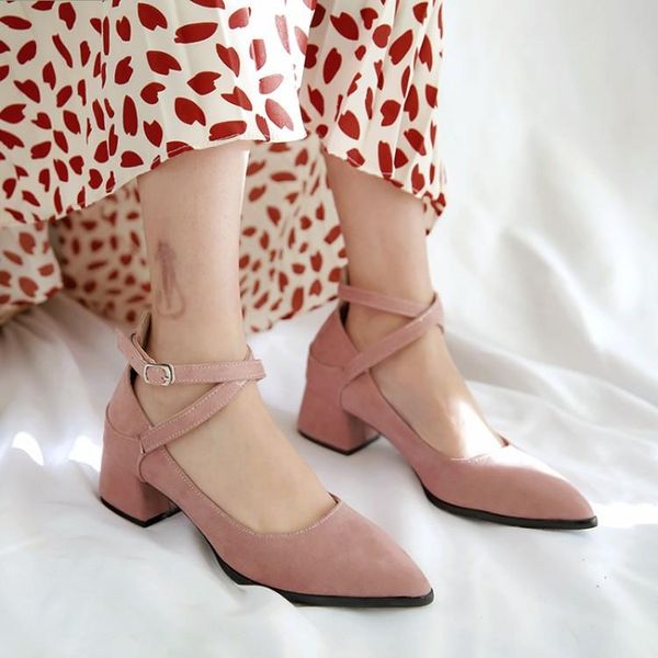 dress shoes pxelena retro rome cross strap women chunky med heels faux suede pointed toe gladiator pumps black pink 2021 autumn 34-43
dress shoes pxelena retro rome cross strap women chunky med heels faux suede pointed toe gladiator pumps black pink 2021 autumn 34-43