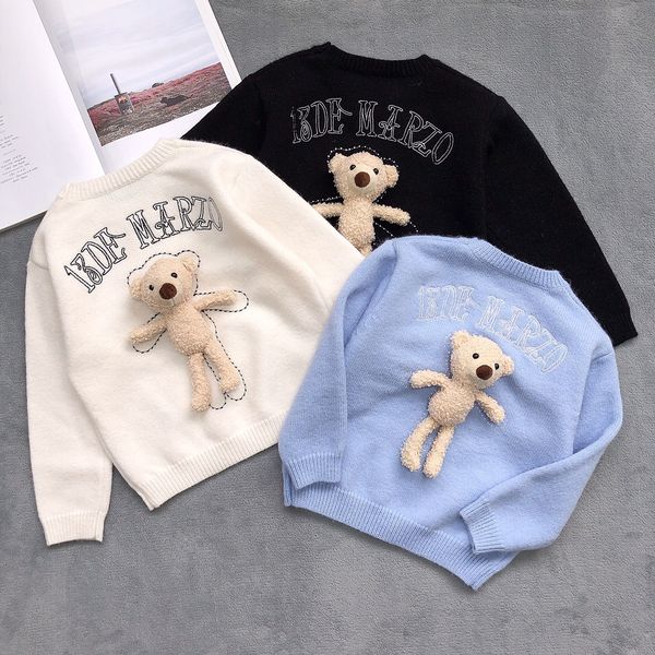 new style kids girls boys knitting sweater winter fashion children pullover sweater with bear baby boy clothes 3 colors, Blue
new style kids girls boys knitting sweater winter fashion children pullover sweater with bear baby boy clothes 3 colors, Blue