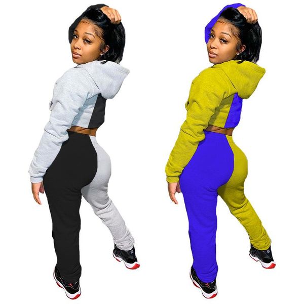 women's tracksuits 2021 fashion versatile two-color patchwork hoodie two-piece sport suit autumn/winter style, Gray
women's tracksuits 2021 fashion versatile two-color patchwork hoodie two-piece sport suit autumn/winter style, Gray