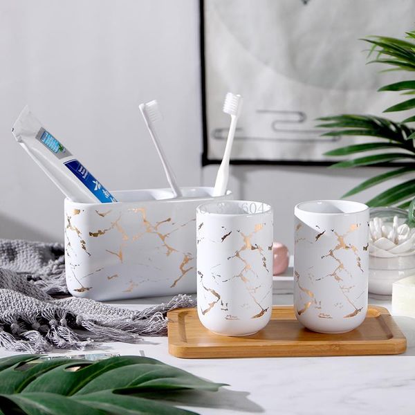 bath accessory set creative marble ceramic bathroom of 4 mouthwash cup toothbrush holder bamboo tray simple couple wedding wash
bath accessory set creative marble ceramic bathroom of 4 mouthwash cup toothbrush holder bamboo tray simple couple wedding wash
