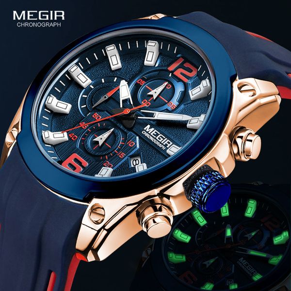 megir men's chronograph quartz watches luxury waterproof wristwatch brand military sport watch men relogios masculino 2063, Silver
megir men's chronograph quartz watches luxury waterproof wristwatch brand military sport watch men relogios masculino 2063, Silver