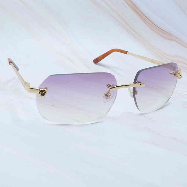 2022 factory wholesale model panther tint fashion sun summer rimless glasses women and mens eyewear o2ci sunglasses, White;black
2022 factory wholesale model panther tint fashion sun summer rimless glasses women and mens eyewear o2ci sunglasses, White;black