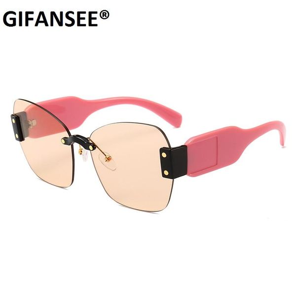 gifansee rimless sunglasses oversize women big frame glasses men brand designer shades vintage eyewear 2020 wide legs uv400, White;black
gifansee rimless sunglasses oversize women big frame glasses men brand designer shades vintage eyewear 2020 wide legs uv400, White;black