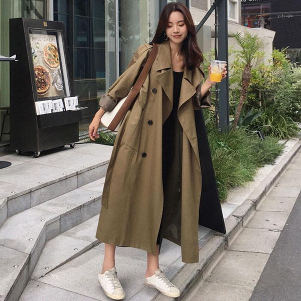 british style 2020 new spring women's coat windbreaker stylish ladies overcoats belt long female1, Tan;black
british style 2020 new spring women's coat windbreaker stylish ladies overcoats belt long female1, Tan;black