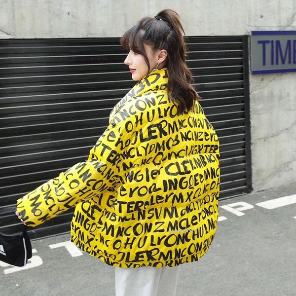women's down & parkas 2021 autumn winter outfits letters full print jacket bread women loose trendy fashion clothing y15, Black
women's down & parkas 2021 autumn winter outfits letters full print jacket bread women loose trendy fashion clothing y15, Black