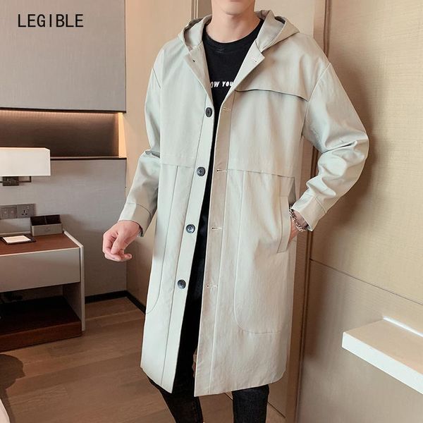 men's trench coats legible autumn jacket casual coat men solid loose hooded male long, Tan;black
men's trench coats legible autumn jacket casual coat men solid loose hooded male long, Tan;black