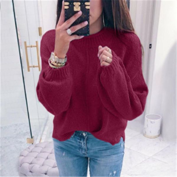 knitted o-neck sweater solid color autumn and winter women's lantern sleeve sweater loose casual ladies all-match blouse1, White;black
knitted o-neck sweater solid color autumn and winter women's lantern sleeve sweater loose casual ladies all-match blouse1, White;black