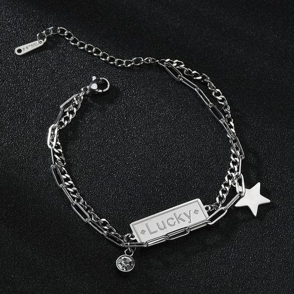 charm bracelets geometric pendant bracelet stainless steel star letter for women fashion jewelry accessories, Golden;silver
charm bracelets geometric pendant bracelet stainless steel star letter for women fashion jewelry accessories, Golden;silver