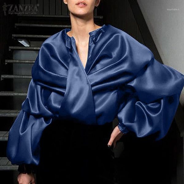 women's satin blouse zanzea 2020 stylish spring shirt casual puff sleeve blusas female v neck bow tie tunic oversized 5xl1, White
women's satin blouse zanzea 2020 stylish spring shirt casual puff sleeve blusas female v neck bow tie tunic oversized 5xl1, White