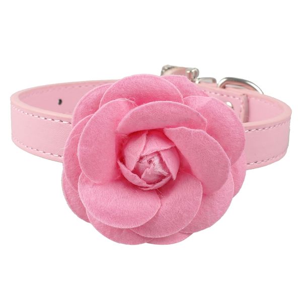 adjustable leather pu cat flower necklace pet accessories small and medium pink chihuahua dog
adjustable leather pu cat flower necklace pet accessories small and medium pink chihuahua dog