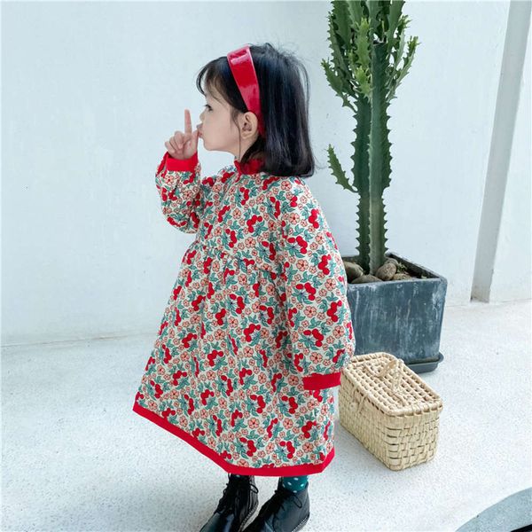 and winter 2020 korean children's clothing autumn girl's cherry stand collar with cotton thickened drs phowo2a1, Red;yellow
and winter 2020 korean children's clothing autumn girl's cherry stand collar with cotton thickened drs phowo2a1, Red;yellow