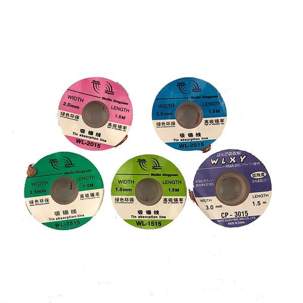 1pcs width 1.5mm 2.0mm 2.5mm 3mm 3.5mm length 1.5m 1515 2020 2515 3015 desoldering braid solder remover wick wire repair tool
1pcs width 1.5mm 2.0mm 2.5mm 3mm 3.5mm length 1.5m 1515 2020 2515 3015 desoldering braid solder remover wick wire repair tool