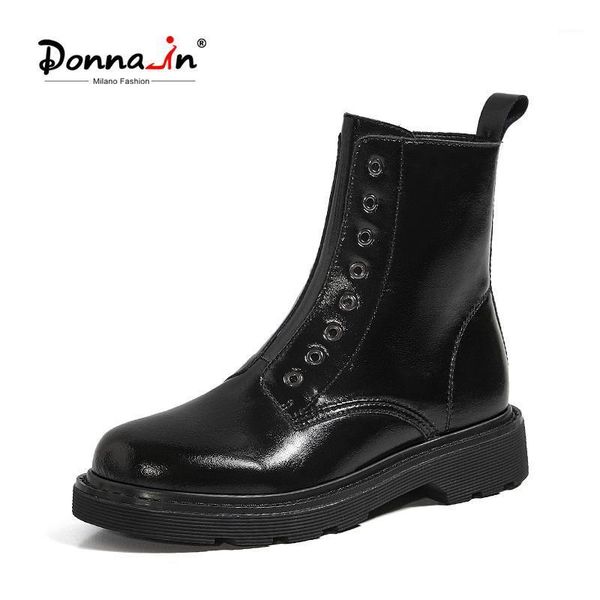 donna-in women winter boots genuine leather ankle boots plush lining warm platform female shoes zip design snow boot 34-401, Black
donna-in women winter boots genuine leather ankle boots plush lining warm platform female shoes zip design snow boot 34-401, Black