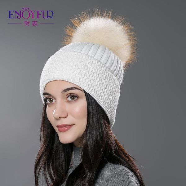 beanie/skull caps enjoyfur women fur hat winter pompom natural beanies knitted wool cotton 2021 fashion gorro cap, Blue;gray
beanie/skull caps enjoyfur women fur hat winter pompom natural beanies knitted wool cotton 2021 fashion gorro cap, Blue;gray