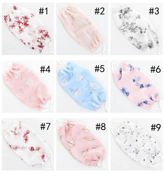 chiffon print floral summer lady face mask sun protection reusable mouth cover washable breathable outdoor masks dda340
chiffon print floral summer lady face mask sun protection reusable mouth cover washable breathable outdoor masks dda340