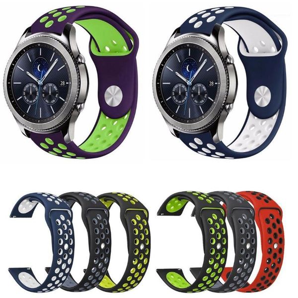 Dual Colors Silicone Sport Band for Samsung Gear S2 Classic Strap Breathable Bracelet for Samsung Gear Sport Watch Band 20mm1, Black;brown
Dual Colors Silicone Sport Band for Samsung Gear S2 Classic Strap Breathable Bracelet for Samsung Gear Sport Watch Band 20mm1, Black;brown
