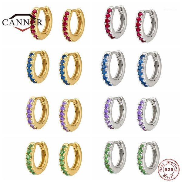 canner 925 sterling silver round color zircon trend hoop eearrings for women ear piercing earring earings jewelry pendientes1, Golden;silver
canner 925 sterling silver round color zircon trend hoop eearrings for women ear piercing earring earings jewelry pendientes1, Golden;silver