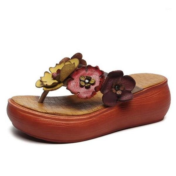 100% genuine leather flowers summer women's slippers sweet fashion sandals 2020 new increase platform slippers wedges sandals1, Black 
100% genuine leather flowers summer women's slippers sweet fashion sandals 2020 new increase platform slippers wedges sandals1, Black