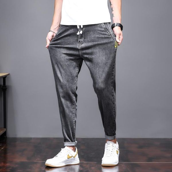 men's jeans summer 2021 fashion teenagers denim ankle length pants loose straight korean wild thin brand casual harem, Blue
men's jeans summer 2021 fashion teenagers denim ankle length pants loose straight korean wild thin brand casual harem, Blue