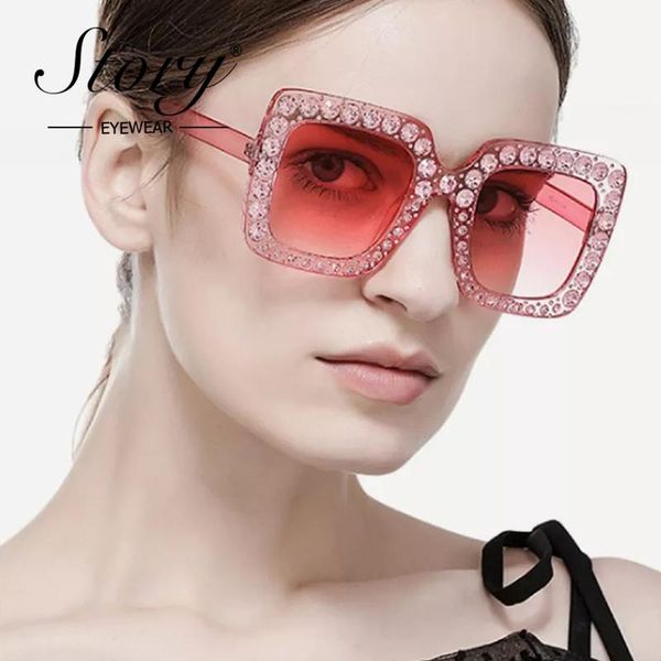 sunglasses story 2021 retro vintage luxury rhinestone sun glasses for women brand designer ladies oversized square femal, White;black
sunglasses story 2021 retro vintage luxury rhinestone sun glasses for women brand designer ladies oversized square femal, White;black