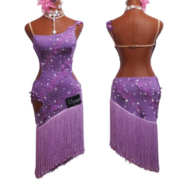 stage wear purple latin dance dress performance competition costume professional rumba cha dancing ballroom skirt, Black;red
stage wear purple latin dance dress performance competition costume professional rumba cha dancing ballroom skirt, Black;red