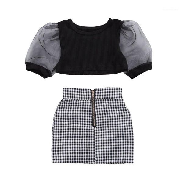 summer new kids baby girls 2pcs clothes sets mesh puff sleeve t shirts plaid skirts 1-6y1, White
summer new kids baby girls 2pcs clothes sets mesh puff sleeve t shirts plaid skirts 1-6y1, White