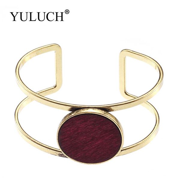 bangle yuluch opening design metal bracelets with round wood simple geometric trendy zinc alloy women/men/ladies/girls jewelry, Black
bangle yuluch opening design metal bracelets with round wood simple geometric trendy zinc alloy women/men/ladies/girls jewelry, Black