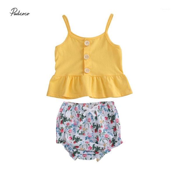 clothing sets 2021 baby summer infant girls 2 pcs outfit set sling solid loose ruffle shirt floral drawing straps shorts set1, White
clothing sets 2021 baby summer infant girls 2 pcs outfit set sling solid loose ruffle shirt floral drawing straps shorts set1, White
