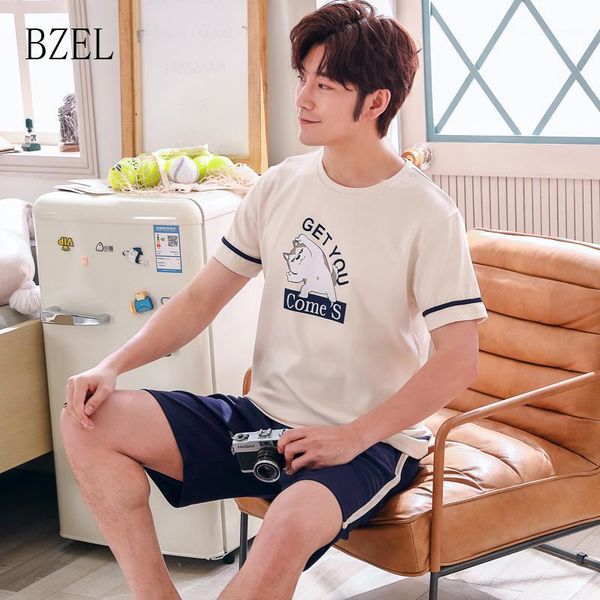 bzel new men pajama sets short sleeve o-neck sleepwear nightwear for male summer cotton pyjama knee-length pants big size l-3xl1, Black;brown
bzel new men pajama sets short sleeve o-neck sleepwear nightwear for male summer cotton pyjama knee-length pants big size l-3xl1, Black;brown
