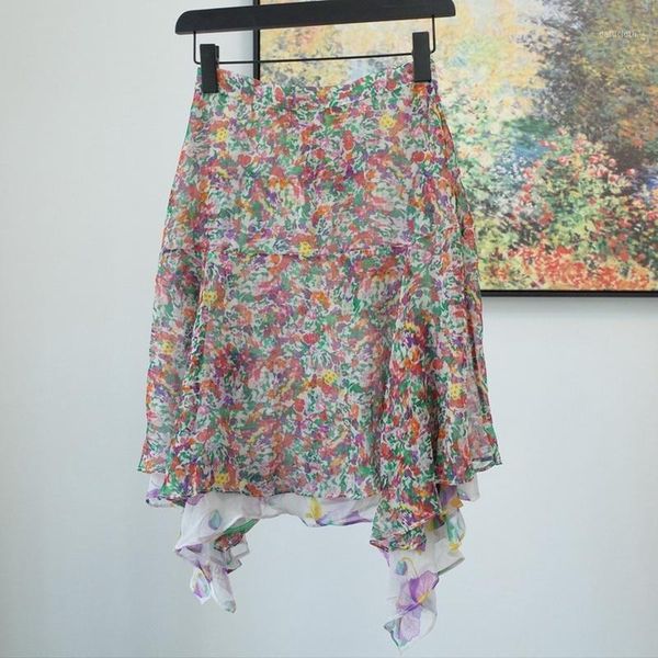 women skirt irregular ruffled floral stitching skirt1, Black
women skirt irregular ruffled floral stitching skirt1, Black