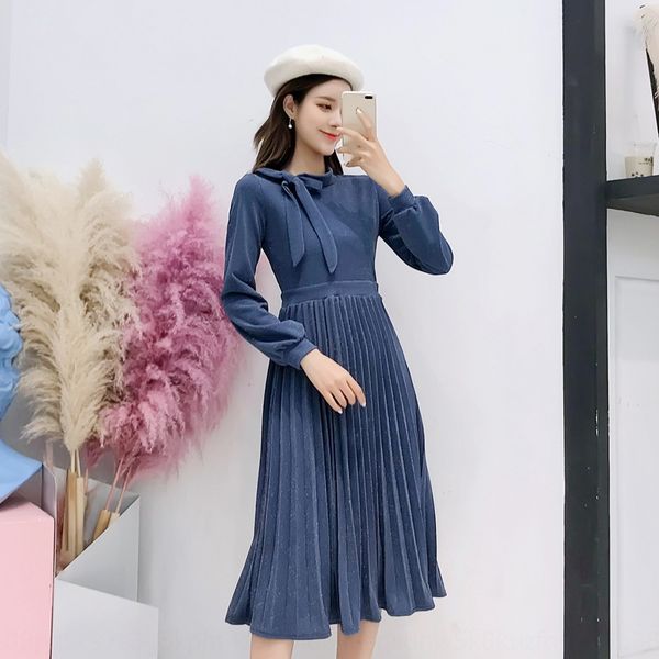 autumn 2020 new korean small stand collar bow skirt long skirt tie with 100 fold show thin waist closing temperament medium long dress woman, Black;gray
autumn 2020 new korean small stand collar bow skirt long skirt tie with 100 fold show thin waist closing temperament medium long dress woman, Black;gray