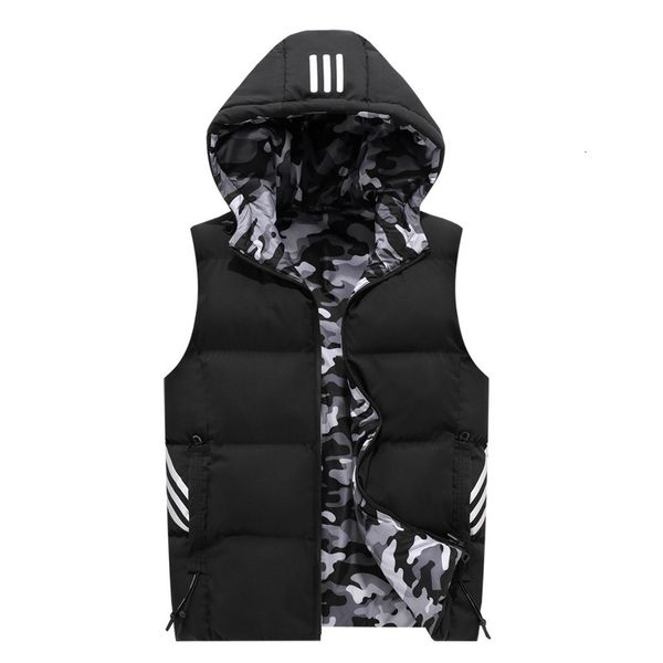 autumn and winter men's large size padded clothes with loose hat teenagers wear cotton waistcoat on both sides, Black;white
autumn and winter men's large size padded clothes with loose hat teenagers wear cotton waistcoat on both sides, Black;white