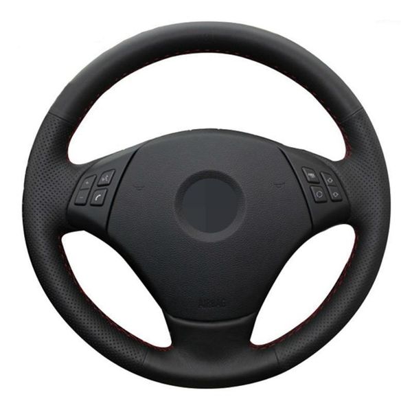 car steering wheel cover hand-stitched black genuine leather for e90 320 318i 320i 325i 330i 320d x1 328xi 20071
car steering wheel cover hand-stitched black genuine leather for e90 320 318i 320i 325i 330i 320d x1 328xi 20071
