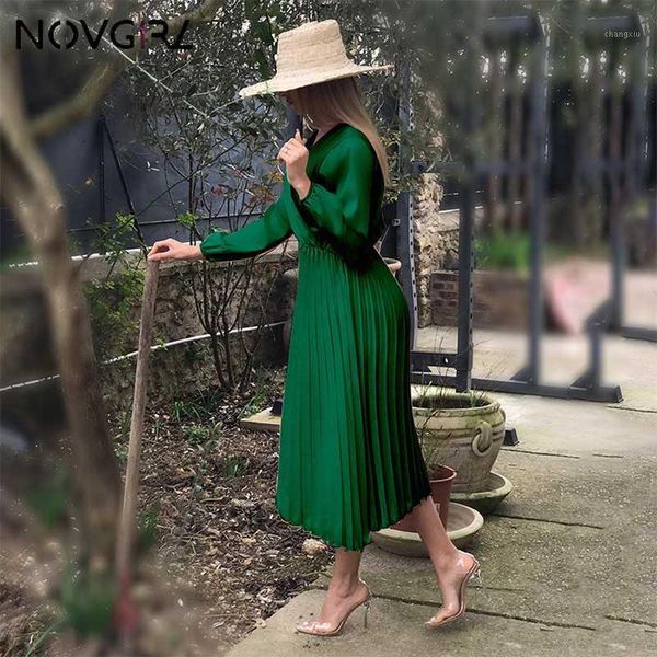 novgirl elegant fit and flare pleated satin dress women 2019 summer autumn off shoulder long sleeve ladies casual green vestidos1, Black;gray
novgirl elegant fit and flare pleated satin dress women 2019 summer autumn off shoulder long sleeve ladies casual green vestidos1, Black;gray
