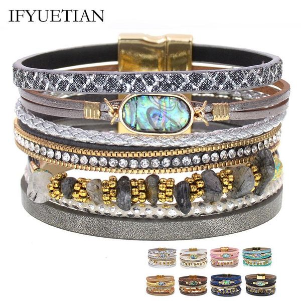 ifyuetian handmade bohemia bracelets for women fashion charm leather bracelets magnet clasp beaded bracelet female jewelry gifts, Golden;silver
ifyuetian handmade bohemia bracelets for women fashion charm leather bracelets magnet clasp beaded bracelet female jewelry gifts, Golden;silver