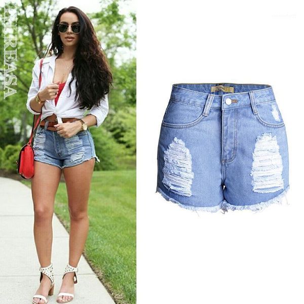 new explosions summer womens jeans wear holes burr high waist denim shorts hemmed shorts jeans pants1, Blue
new explosions summer womens jeans wear holes burr high waist denim shorts hemmed shorts jeans pants1, Blue