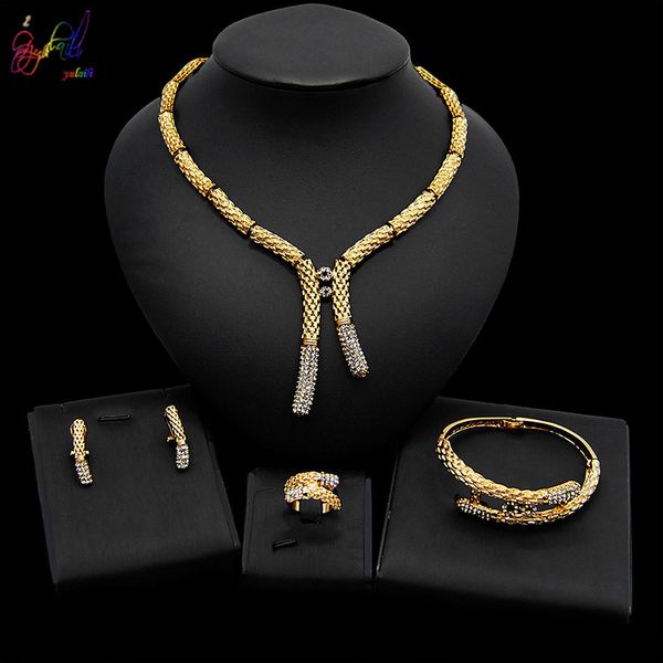 yulaili african wedding jewellery dubai gold jewelry sets fashion women's necklace earrings bracelet ring accessories, Silver
yulaili african wedding jewellery dubai gold jewelry sets fashion women's necklace earrings bracelet ring accessories, Silver