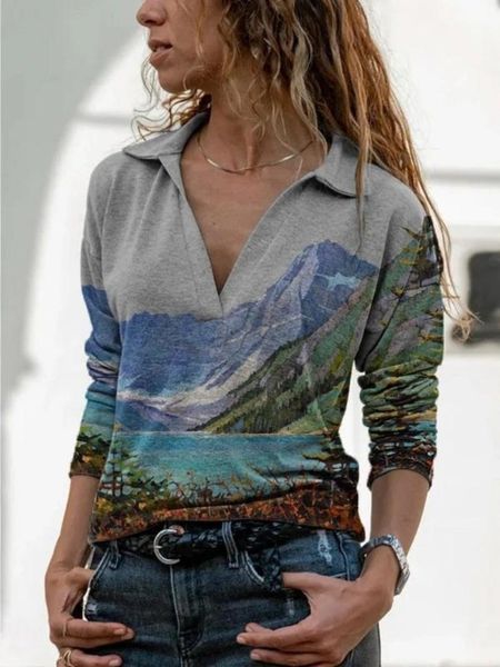 autumn women shirt printed turn-down collar long sleeve women clothing casual pullovers shirt female1, White
autumn women shirt printed turn-down collar long sleeve women clothing casual pullovers shirt female1, White