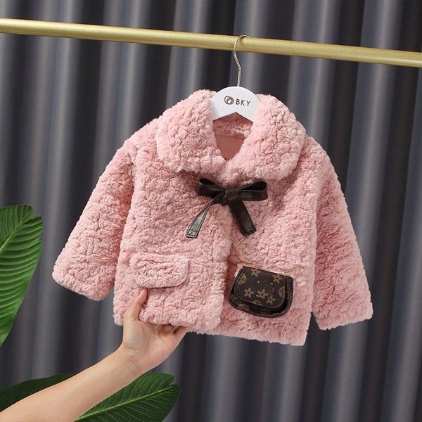 children's breasted winter lapel single solid short cardigan versatile wool warm et b20417, Black 
children's breasted winter lapel single solid short cardigan versatile wool warm et b20417, Black