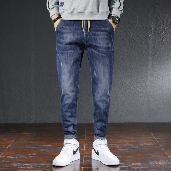 autumn and winter 2020 jeans harlan slim small feet korean men's pants style, Blue
autumn and winter 2020 jeans harlan slim small feet korean men's pants style, Blue