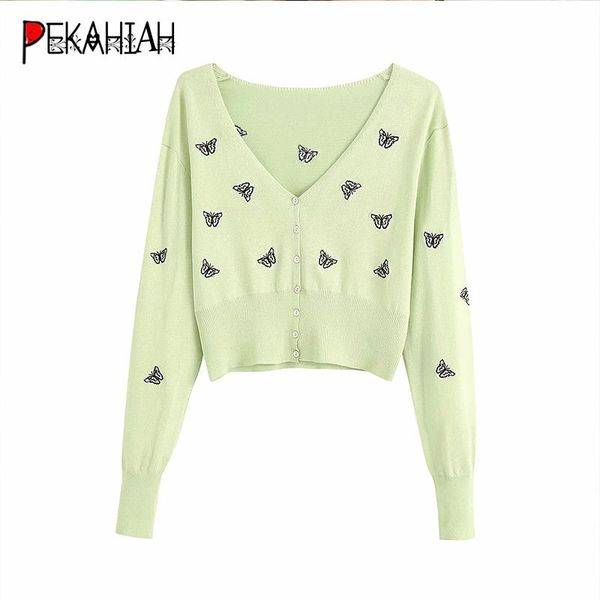 2020 autumn v-neck long sleeve cardigan sweater fashion slim butterfly print temperament knitted sweater lady elegant chic top, White
2020 autumn v-neck long sleeve cardigan sweater fashion slim butterfly print temperament knitted sweater lady elegant chic top, White
