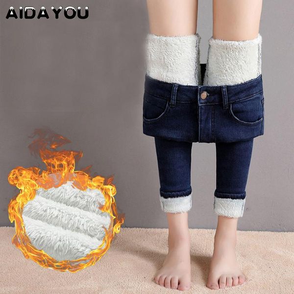 womens cashmere jeans for winter keep warm in winter pants good elasticity pencil pants denim trousers ouc672a, Blue 
womens cashmere jeans for winter keep warm in winter pants good elasticity pencil pants denim trousers ouc672a, Blue